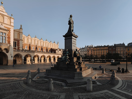 Main Square in Krakow, Adam Mickiewicz Monument