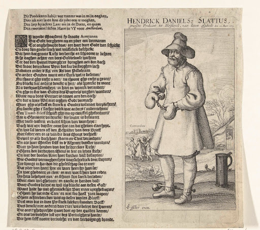 Henricus Slatius, met hand- en voetboeien, 1623