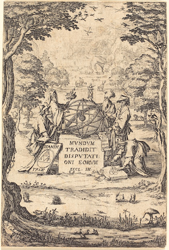 Frontispiece for the Sacred Cosmologia (Title with Astrologers)