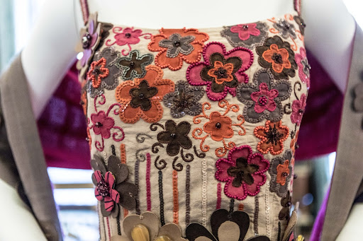 Crystal embroidery on a Deepa Dosaja dress