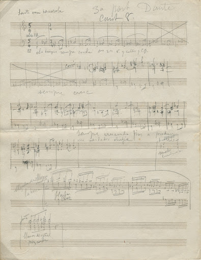 Sketches for the symphonic poem Dante Page 1