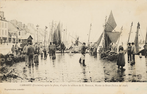 Après la pluie, d'après le tableau de E. BOUILLE, Musée de Brest (Salon de 1898)