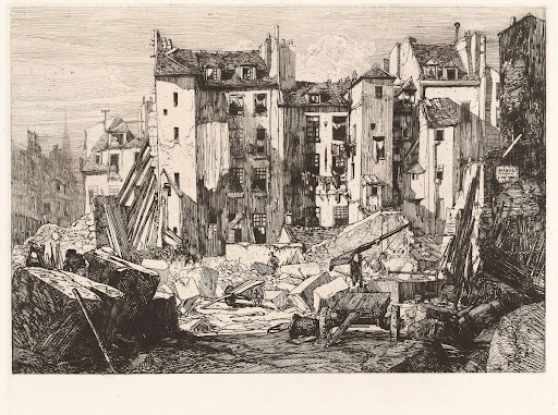 Demolition for the Opening of the rue des Ecoles (Demolitions pour le percement de la rue des Ecoles)