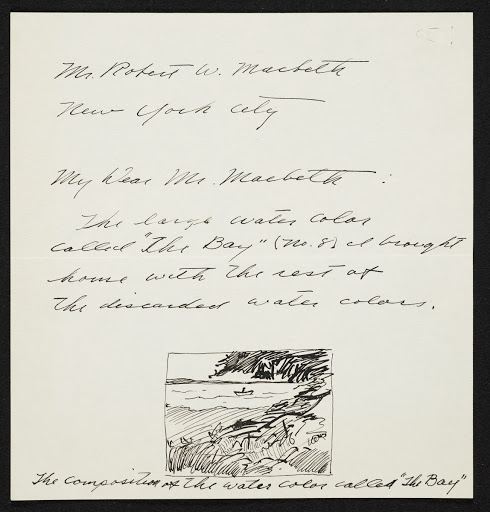 Andrew Wyeth letter to Robert Macbeth