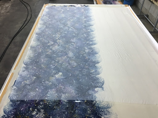 マドレー染 《工程：生地へ転写》