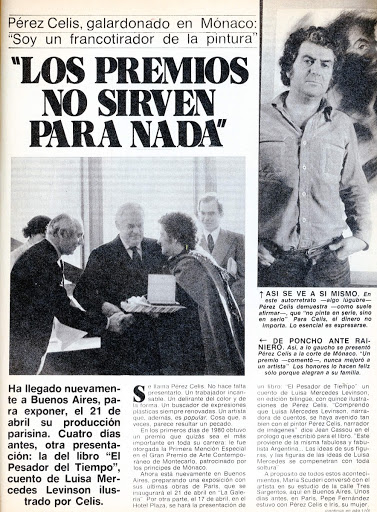 Revista Siete Dias "Los Premios no sirven para nada "