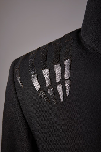 Detail of costume for the Prince of Darkness in Graeme Murphy's Romeo & Juliet