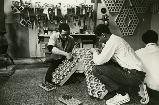Tom Lloyd and his apprentices in the artist’s studio in Jamaica, Queens