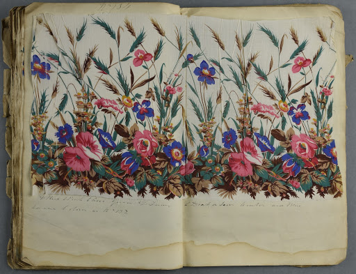 Calico printing pattern book sample number 134