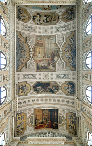 Burgtheater: Ceiling panel of the State Staircase Volksgartenseite