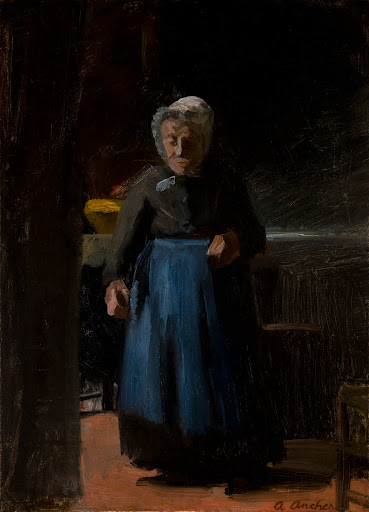 Old woman in a kitchen