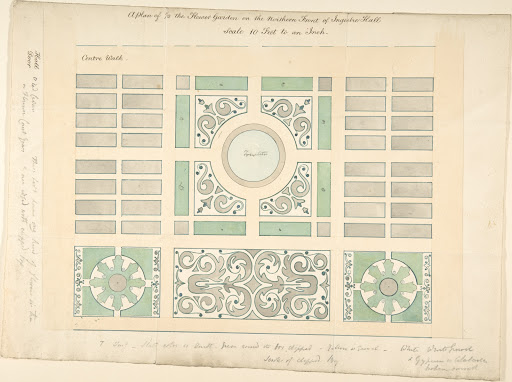 Plan of the Flower Garden on the Northern Front, Ingestre Hall, Staffordshire