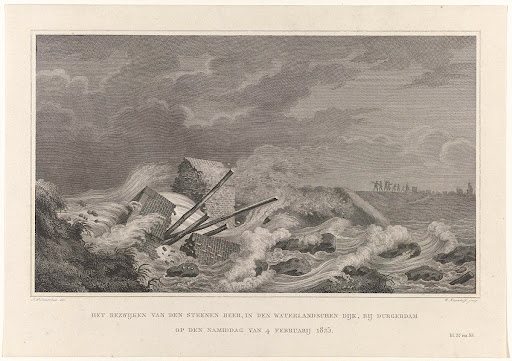 Bezwijken van de stenen beer bij Durgerdam, 1825