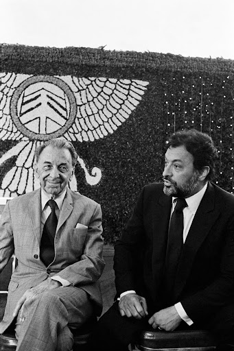 JRD Tata (1904-1993) founder of Air-India, Chairman of the Tata Group, with Zubin Mehta