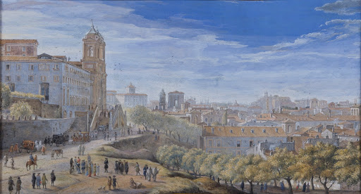 Rome, the church of the Santissima Trinità dei Monti