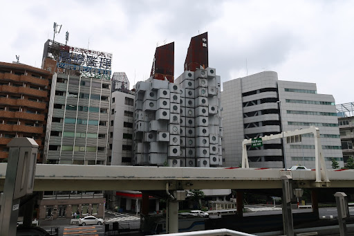 Nakagin Capsule Tower before its demolition