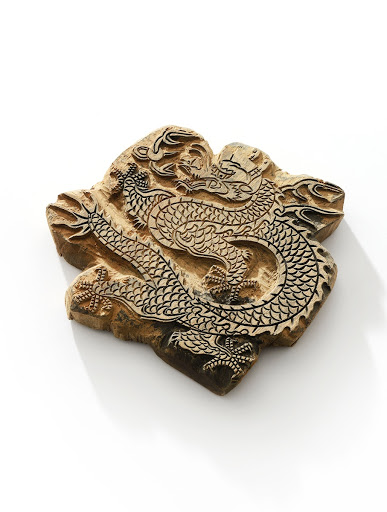 Woodblock Stamp of Dragon Design for Royal Robe