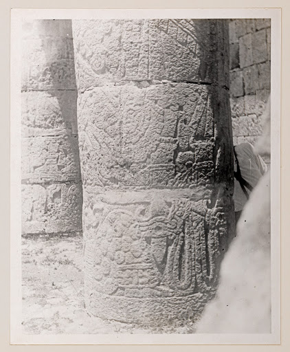 [Relief Carving on Pillars, Mayan Ruins, Chichen Itza]