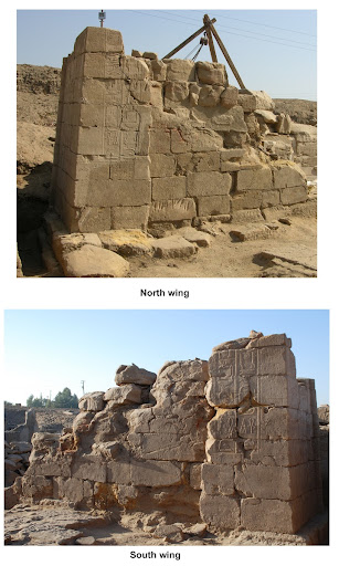 Condition of N & S wings of Taharqa Gate as found