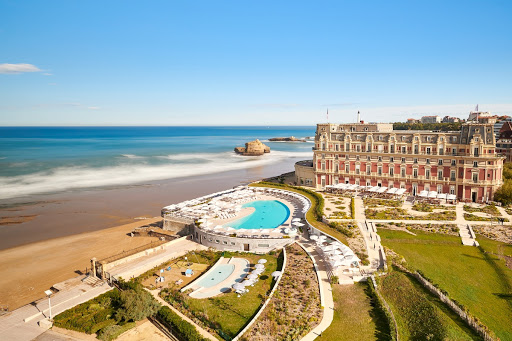 Vue aérienne de l'Hôtel du Palais à Biarritz