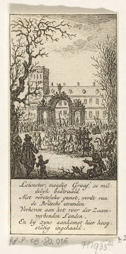 De aankomst van de graaf van Leicester te 's-Gravenhage, 1586