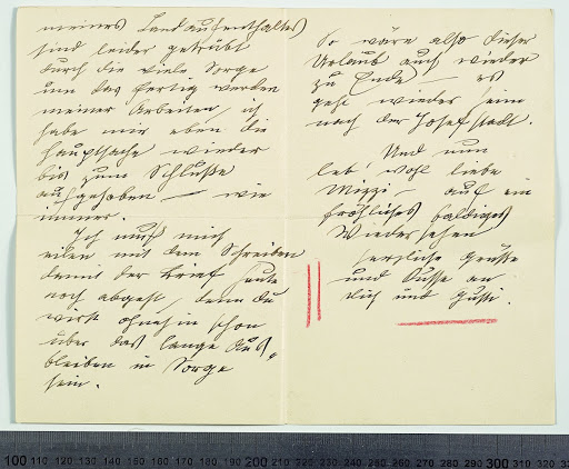 Letter with envelope from Gustav Klimt at Lake Attersee to Maria Ucicka in Els near Krems on the Danube Back