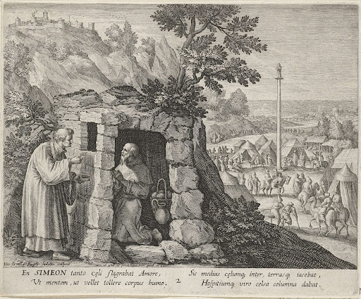 Heilige Simeon Stylites als kluizenaar