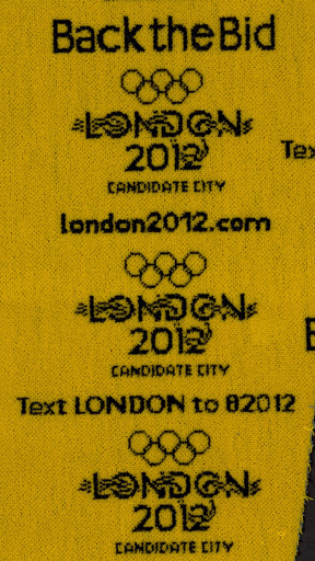Moquette sample used to promote the 2012 London Olympic games bid