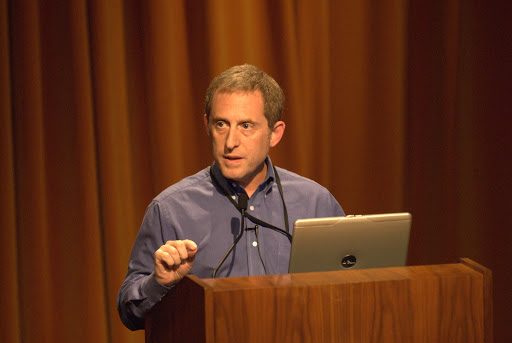 Alan Stern Associate Administrator of the Science Mission Directorate HQ addressing Ames staff.