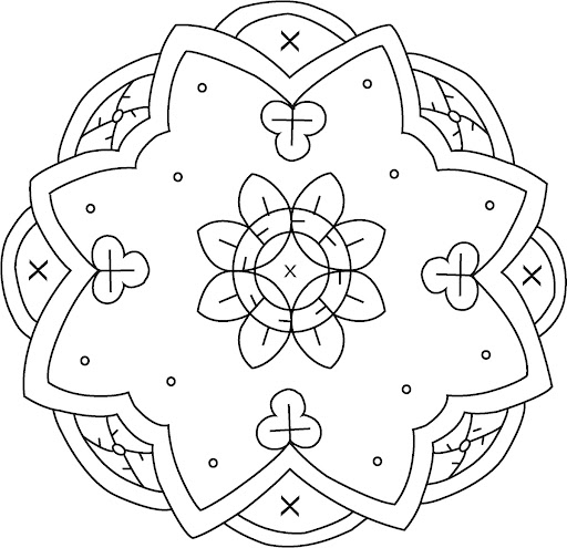 Vector of Carrickmacross Lace Motif