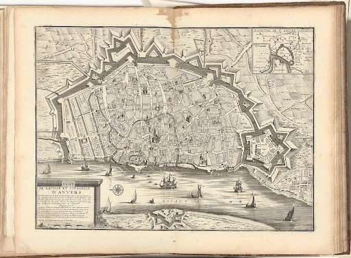 Plattegrond van Antwerpen, 1711