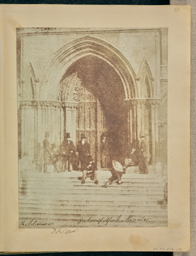 A Group of Men at the South Entrance to York Minster