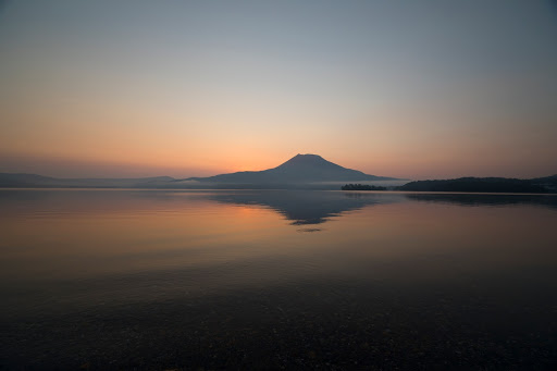 Lake Akan Summer sunrise