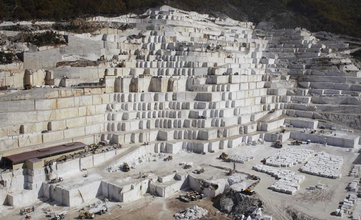 Modern marble quarry on Naxos