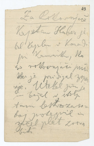 One of the drafts for the novel Rokovnjači II