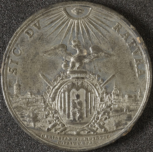 White metal medal to commemorate the 300th anniver