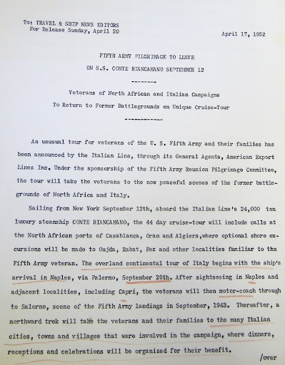 Viaggio dei veterani sui campi di battaglia italiani