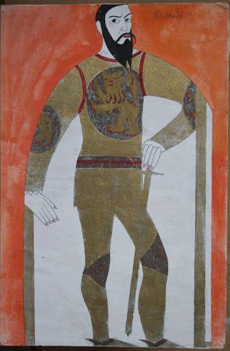 Sketch for Commander's costume for performance Stone Host