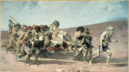 Caïn fleeing with his family (1880)