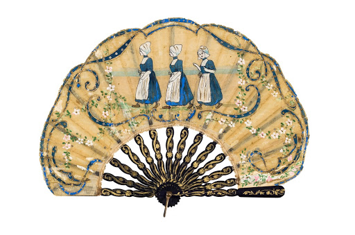 Silk handbag hand fan