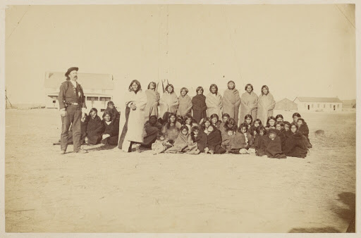 Cheyenne Squaws Captured by General Custer at the Battle of the Washita at Fort Dodge, Kansas