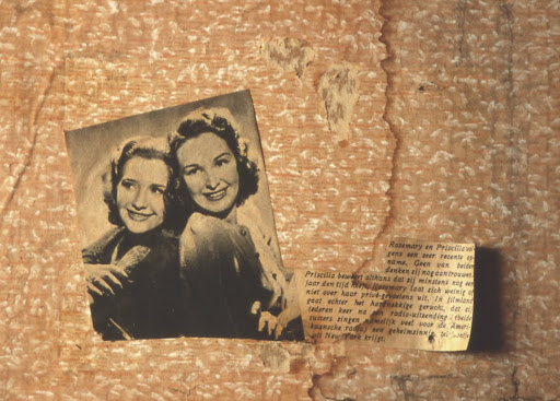 The Lane Sisters, pasted on the wall.
