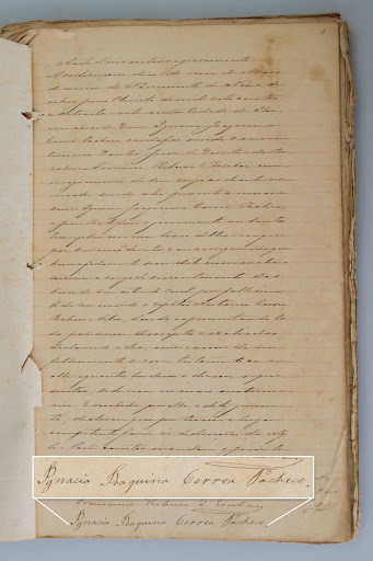 Signature of Dona Ignacia Joaquina Correa Pacheco