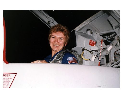 Mission Specialist Elena V. Kondakova a cosmonaut with the Russian Space Agency arrives at KSC's Shuttle Landing Facility.