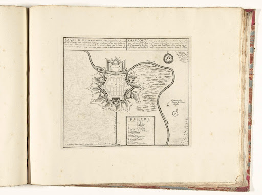 Plattegrond van Saarlouis, ca. 1701-1713