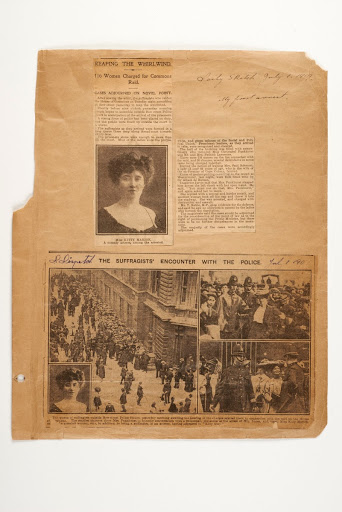 Scrapbook compiled by the Suffragette Kitty Marion Page 1