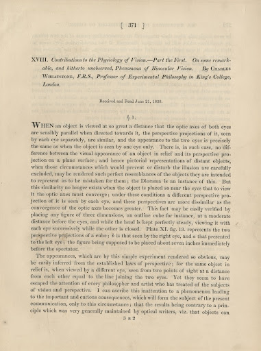 Title page, 'Contributions to the Physiology of Vision'
