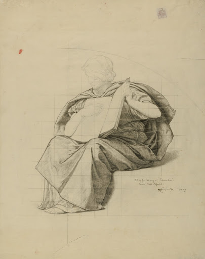 (Iowa State Capitol Rotunda) (Education, study for panel)