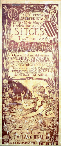 Poster of the opera La fada, with Enric Morera’s music and Jaume Massó’s poems