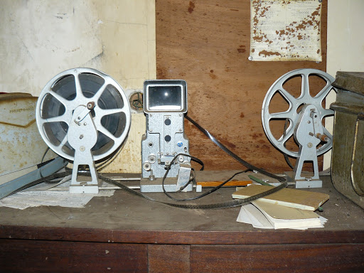 Old Photography Working Room with Traditional Camera and slides